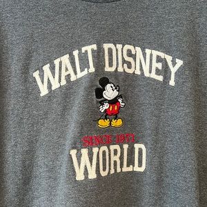 Walt Disney World since 1971 Mickey Mouse long sleeve embroidered shirt grey XL